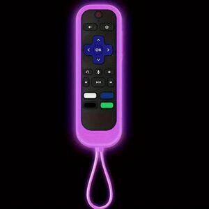 Light purple Roku remote silicone case with lanyard - LIKE NEW